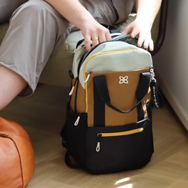 Sherpani Camden New, Convertible Backpack Tote, Travel Backpack Purse, Laptop Backpack, Recycled Nylon Backpack, Crossbody Bags for Women Fits 15 Inch Laptop (Elmwood)