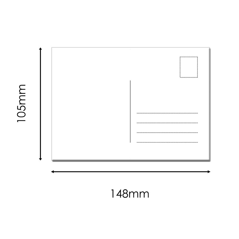100 Blank Postcards, A6 350gsm Card, Perfect for Craft Projects
