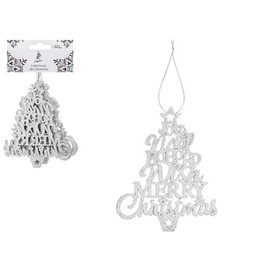 Dazzling Silver Hanging Glitter Trees - Exquisite Christmas Decorations - Perfect for Christmas, Parties, and Holiday Decor - Set of 6