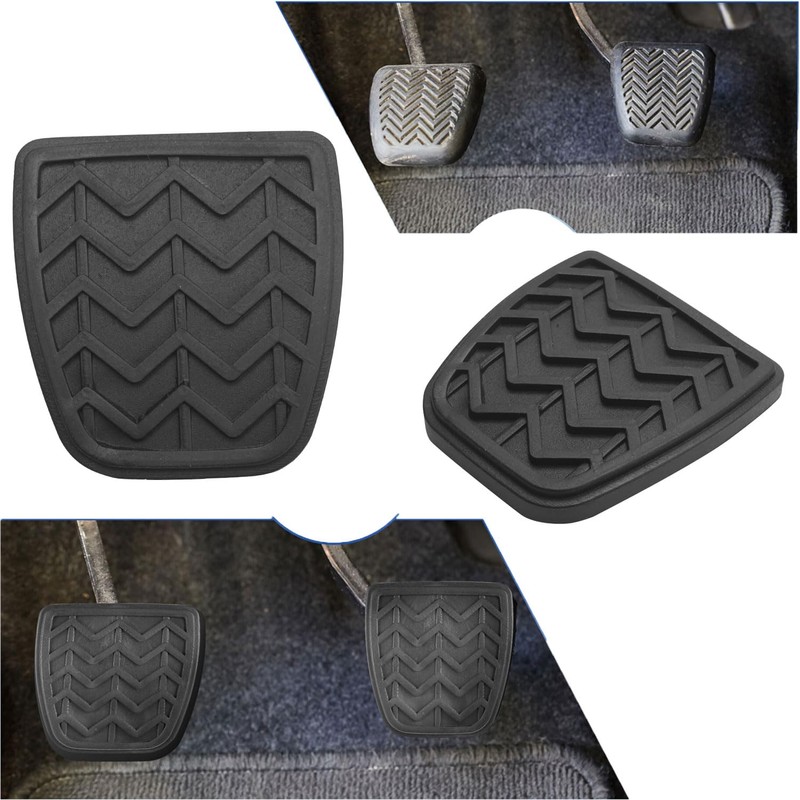 UpAmcarker 31321-52010 2Pcs Clutch&Brake Pedal Pad Black Rubber Compatible with