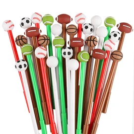 BESARME 30 Pcs Fun Pens, Gel Pen with 3D Sports Ball Toppers