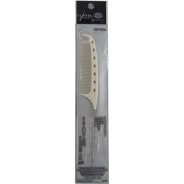 YS Park 103 Hand In Tail Comb - White