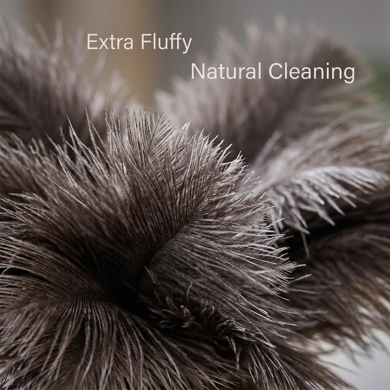 2 Pcs Ostrich Feather Duster Retractable Feather Dusters for Cleaning,