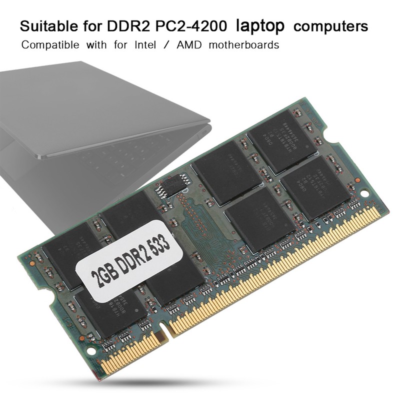 2GB DDR2 533MHz 200Pin For Laptop Motherboard Dedicated Memory RAM