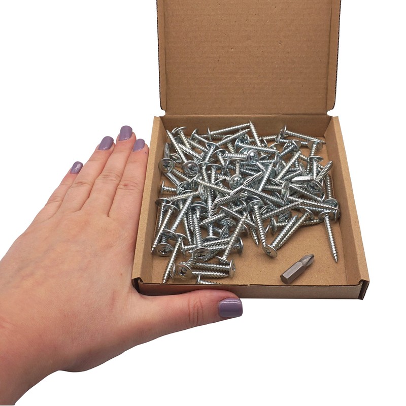 (Pack of 100) Zinc Plated Steel 4.2 x 32mm Wood