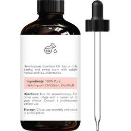 Brooklyn Botany Helichrysum Essential Oil - 100% Pure and Natural - Premium Grade Oil with Dropper - for Aromatherapy and Diffuser - 1 Fl Oz