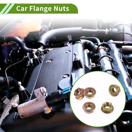 HOPESPANNER 5 Pcs M5 Car Flange Nuts Carbon Steel Concave and Convex Hex Lock Flange Nuts Non-Slip Lock Flange Color Zinc for Car Motorcycle