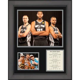 HOFSM.COM Hall of Fame Sports Memorabilia Framed Big 3 Duncan Parker Ginobili Basketball 11"x14"Three Photo Collage