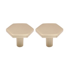 Natural Goods Berlin HEXAGON Designer Furniture Handles, Brushed Knobs, Metal Furniture Knob, Door Handle, Cabinets, Chest of Drawers, Sideboard, Kitchen Front, Drawer Handle, Wall Hooks, Includes