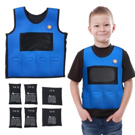 TOPARCHERY Weighted Vest for Kids with Sensory Needs - Compression Vest for Children with SDP, ADHD, ADD, Sensory Overload - Kids Weighted Vest Includes Removable Weights