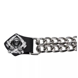Dream Apparel Grim Ripper Leather Motorcycle Vest Extenders for Biker Chrome Chains