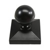 Plum Fittings 3" x 3" Square Black Aluminum Ball Post