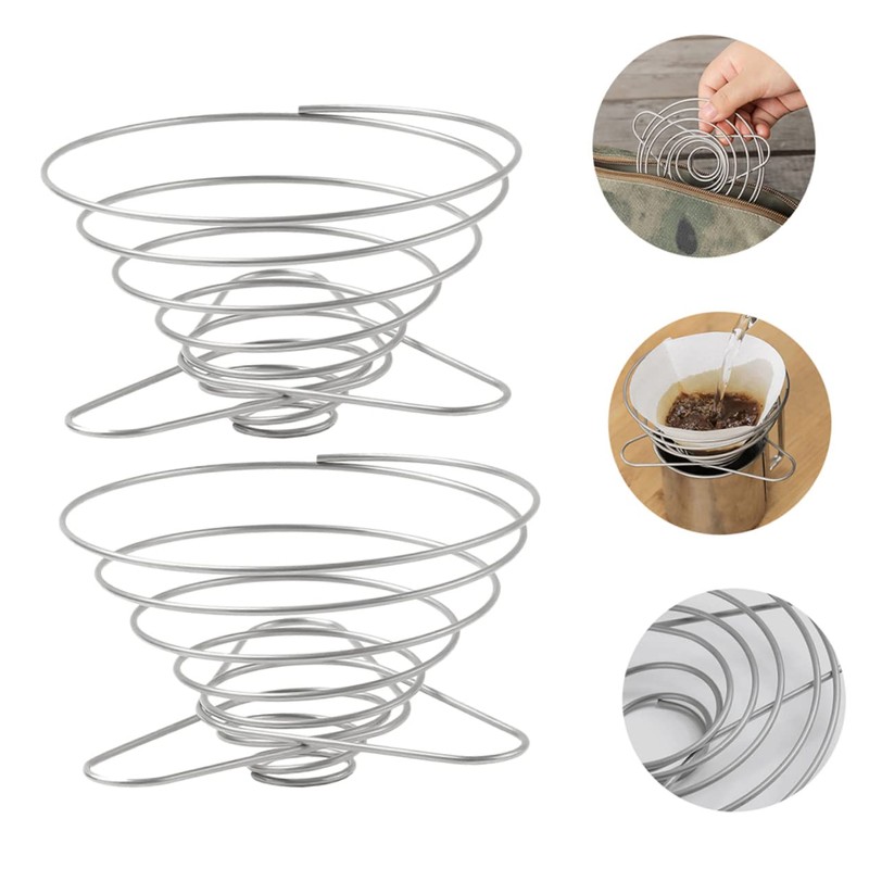 SHINEOFI 1set Portable Coffee Dripper Compact Folding Coffee Funnel for