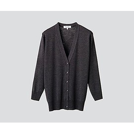 D-1002 Anti-Pill Long Sleeve Cardigan Gray L