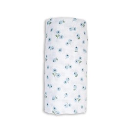lulujo Baby Swaddle Blanket Unisex Softest 100% Cotton Muslin Swaddle Blanket Neutral Receiving Blanket for Girls & Boys| 40in x 40in| Baby Gift| Blueberries