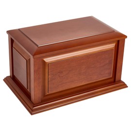 WEVOIRD Handcrafted Extra Large Wooden Funeral Cremation Urn Box for Adult Human Ashes up to 320lbs