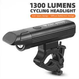 Aluminum Alloy Bright Bicycle Light Multifunctional USB Rechargeable Bike Front Light Waterproof Road Bike Light Cycle Safety Lamp Portable Handheld Flashlight