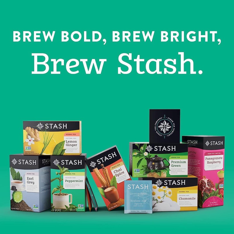 Stash Tea Soothing Herbal Tea 6 Flavor Variety Pack, 6