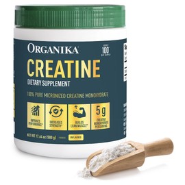 Organica Creatine Pure Micronized Monohydrate Unflavored, 500g, 1 pack / 오가니카 크레아틴 퓨어 마이크로나이즈드 모노하이드레이트 언플레이버드, 500g, 1개