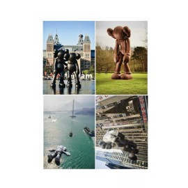 Kaws X NGV Monumental Sculptures Postcard Set Of 4 Rare Item