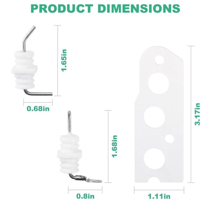 104000192 Flame Rod Electrode Kit Compatible with Rinnai Tankless Water