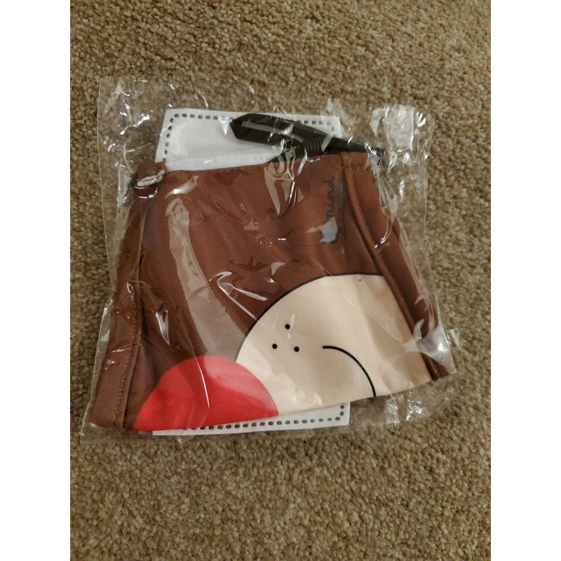 Rudolph face mask! Smiled red nosed reindeer adjustable mask with