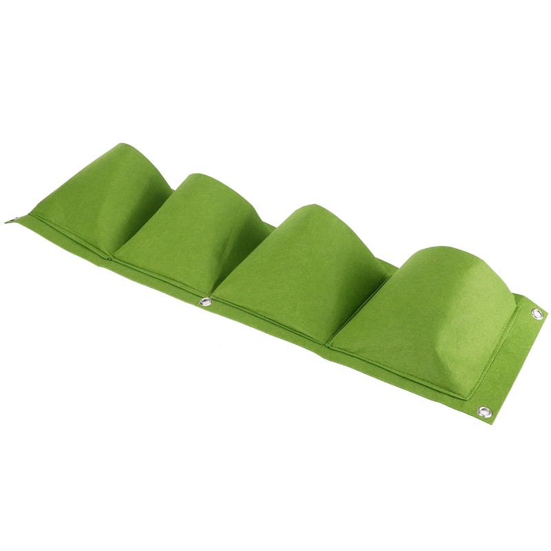 4Pcs 4 Pocket Plant Grow Bag Wall Mounted Reusable Degradable