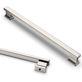 Asidrama 10 Pack 10 Inch(254mm) Brushed Satin Nickel Kitchen Cabinet Handles, Cabinet Pulls Kitchen Cabinet Hardware for Cupboard Drawer Pulls