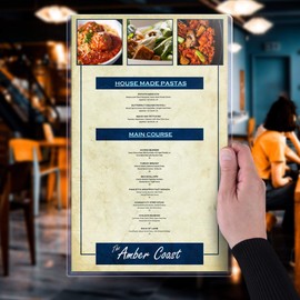 STORE SMART - Rigid Plastic Menu - 8.5" x 14" - 25-Pack - HPP812X14-MENU-25