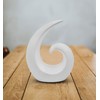 FeinKnick Stylish Ceramic Sculpture – Modern Decoration in White to