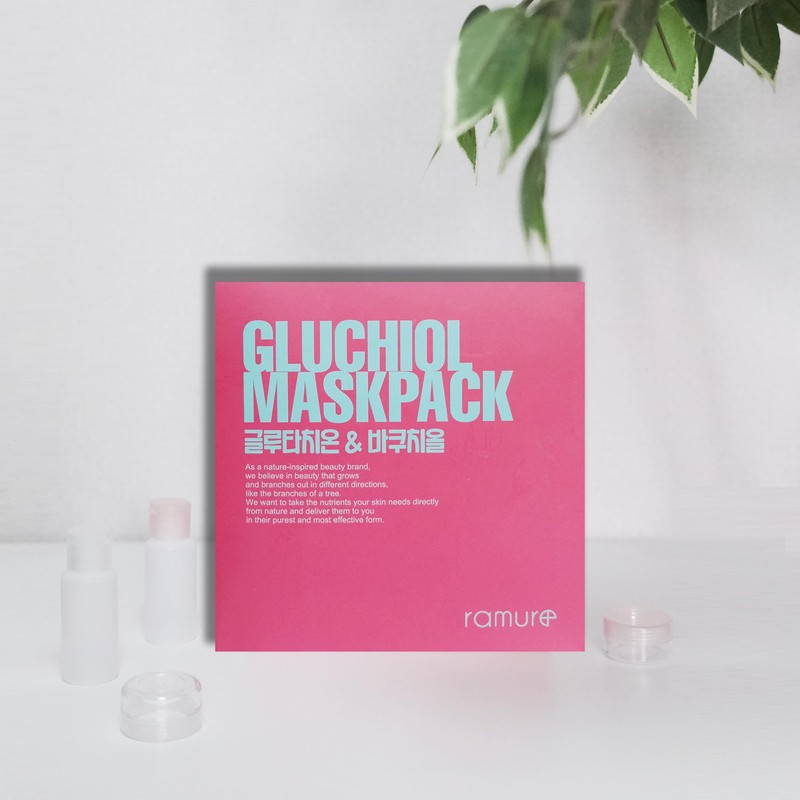 ramure Korean Cosmetics Glutiol Mask Pack, 1 Box, 10 Pieces,