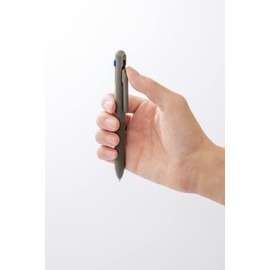 Pentel BXAC37D Calme Tri-Color Ballpoint Pen, 0.03 inches (0.7 mm), Khaki
