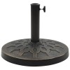 Umbrella Base Bronze Polyresin 28.7 lbs Fancy Design