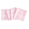 Solino Home Buffalo Check Linen Marshmellow Pink Dinner Napkins Set