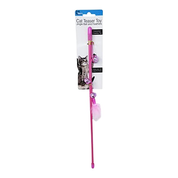 Duke's Cat Teaser Toy with Center Jingle Ball and Feathers