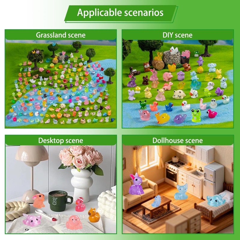 200pcs Mini Resin Animals Different 200 Styles Variety Tiny Small