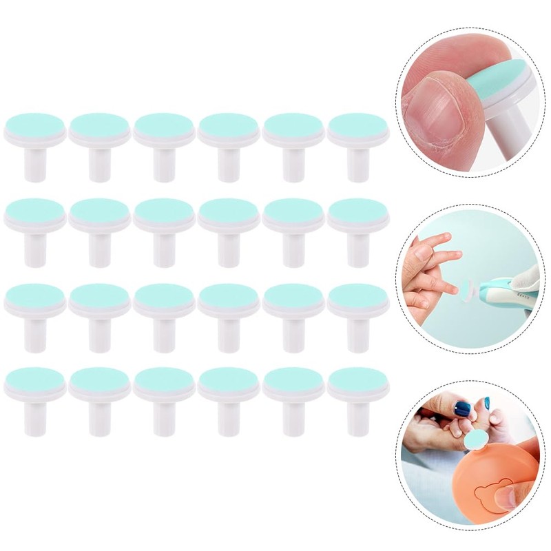 FOMIYES 24 Pcs Nail Polisher Replacement Head Baby Nail Care