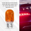SWQS 7443 Brake Light Bulb, Automotive Amber Miniature Mini T20