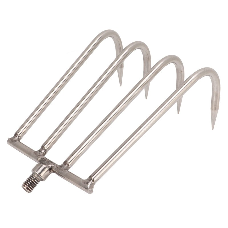 VBESTLIFE Portable Aquatic Weed Rake, 4 Teeth, Stainless Steel Head,
