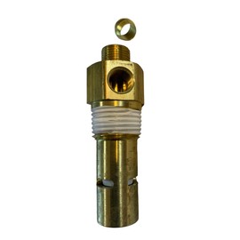 Sellerocity American Made Brass Air Compressor Check Valve 1/2 NPT Size X 5/16 Compression Tube Size with 1/8 NPT-F Unloader Ports