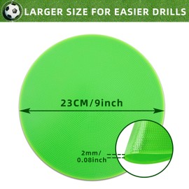 Vhxorrz Poly Spot Markers 9 inch 24 Pcs Non-Slip Rubber Agility Markers Flat Field Cones Floor Dots for Football, Soccer, Basketball Training Markers, School Activities, Exercise Drills 6 Colors