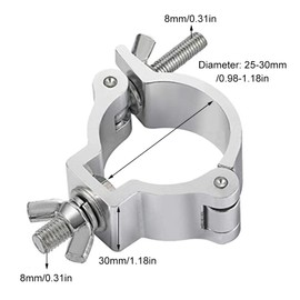 25-30 mm Truss Brackets, Stage Lighting Hook Clamp O-Clamp Bracket with 100 kg Load Capacity, Lighting Accessories for Movable Stage Lights Headlights (Pack of 2)