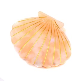 Shell Jaw Clip Hair Claw Clip Clamps Resin Hair Clips Marble Pattern Hairpins Hair Accessories for women Styling Hairdressing (Yellow)