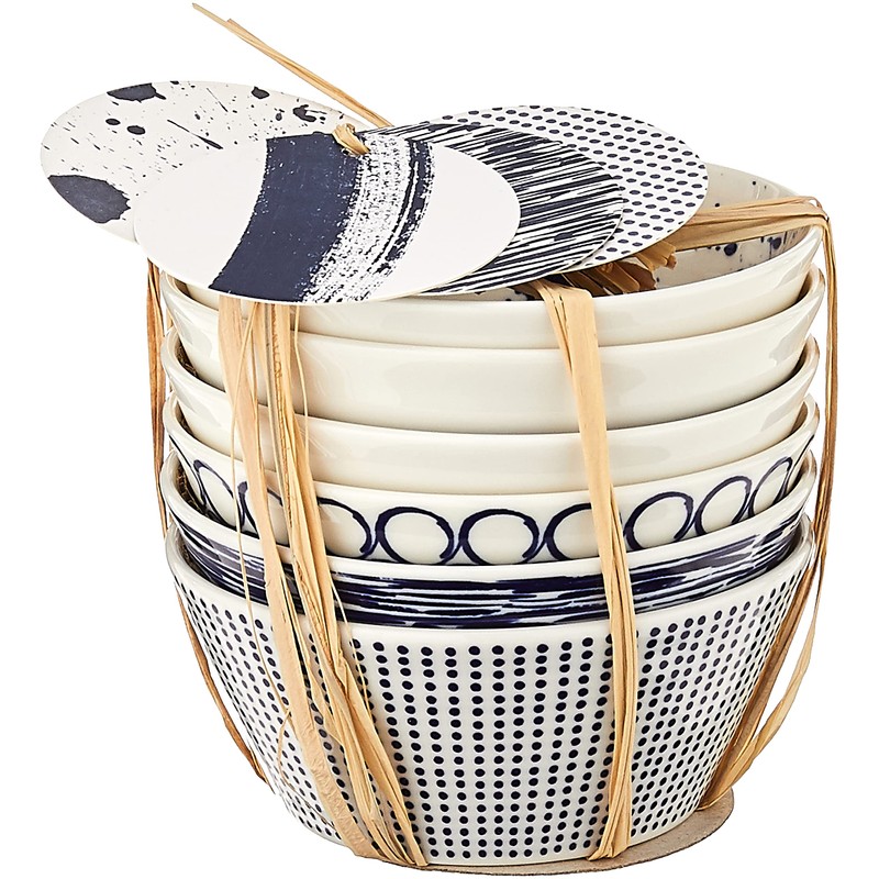 Royal Doulton Pacific Tapas Bowls, 4.3-Inch, Blue, Set of 6,Blue