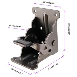 JOIKIT 4 PCS Folding Hinges, 90 Degree Self Locking Hinges, Table Extension Bracket, Folding Table Leg Bracket with Screws for Furniture Legs