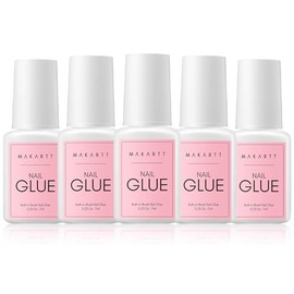 Makartt Brush-On Nail Glue Extra Strong, Easy Brush Control for Nail Tips | Precise Bonds Up to 28-Day Wear for Press-On Nails, Acrylic Tips And Natural Nail Repairs With Salon-Quality Durability