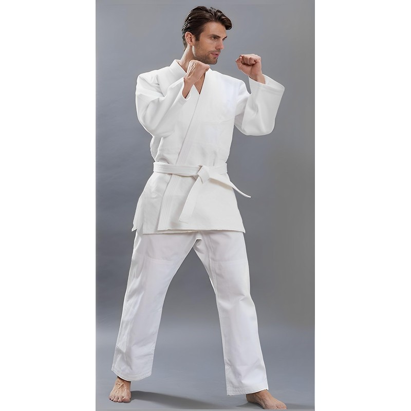 Karate Belt 220cm White, Taekwondo Belt Judo Belt, Cotton Striped