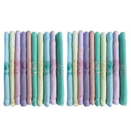 Caruso Italy Light Women's Embroidered 100% Pure Cotton Hankerchief Multicolor - Pack of 20