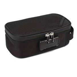 AIXXCUVQ Large Black Makeup Bag with Lock Combination Lockable Handbag for Men/Women Makeup Bag with Compartments Cloth, A