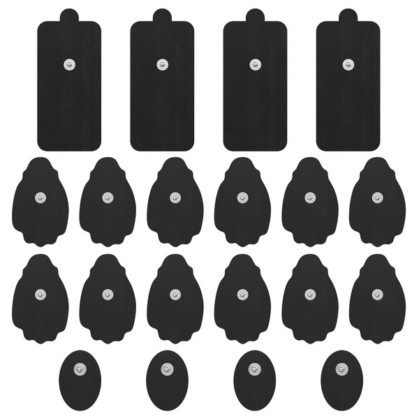 TENS Unit Electrode Pads NURSAL 20 Pack 3.5mm Snap EMS